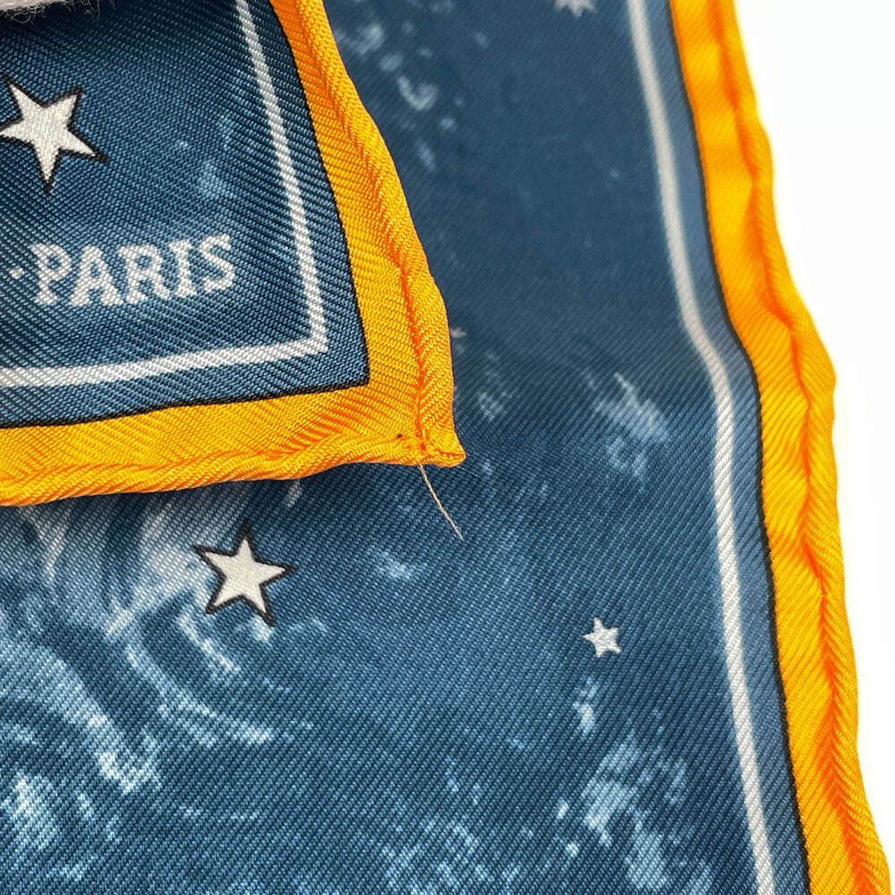 HERMES Blue Silk Scarf - Picture 4 of 4